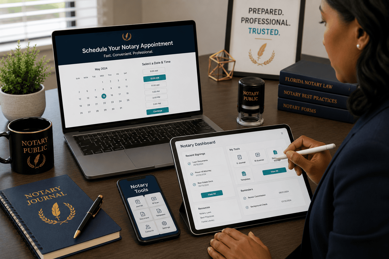 Online scheduling and digital tools setup