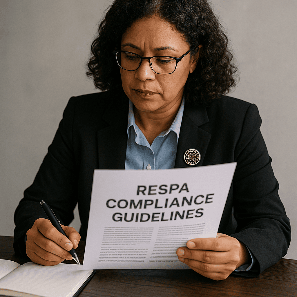 Notary public reviewing RESPA compliance guidelines