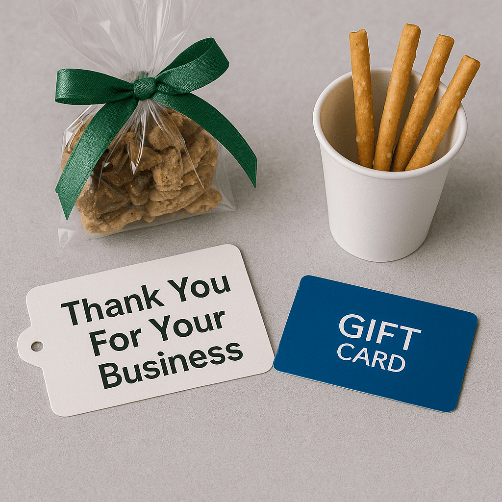 photo of post work thank you for your business gestures